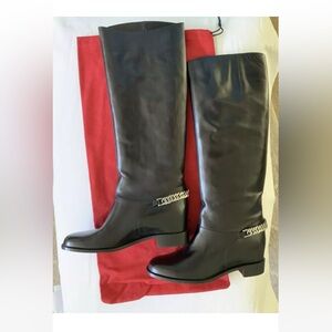 Christian Louboutin Cate Calfskin Chain Boots 38.5